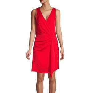 Ava & Aiden Red Faux Wrap Sleeveless Dress (NWT)